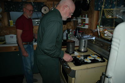 Ed making breakfast
